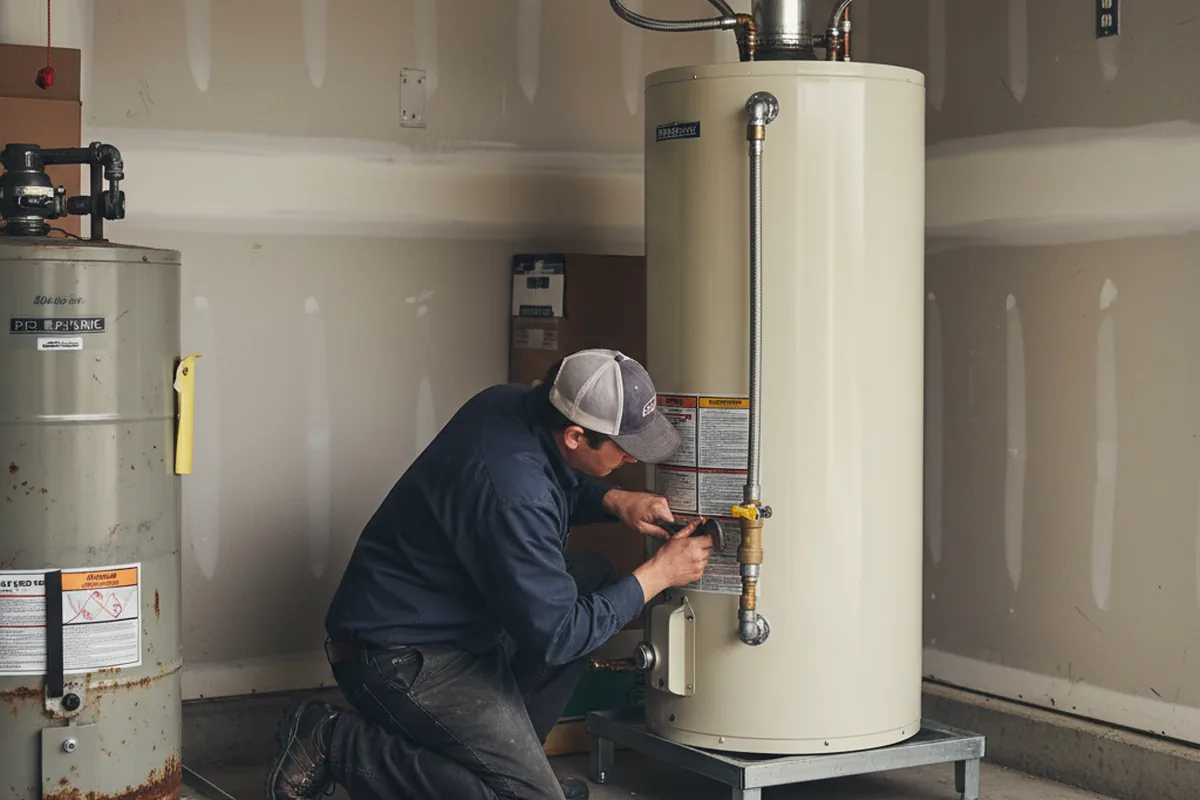 Water heater and shutoff valve replacement in Canandaigua