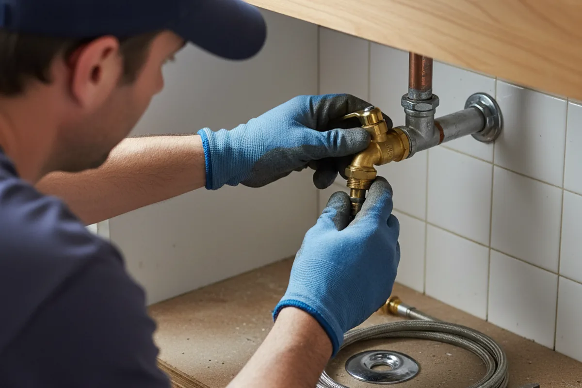 Shutoff valve and fitting work during Faucet and Fixture Repair in Canandaigua